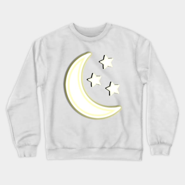 Moon and Stars Crewneck Sweatshirt by hcohen2000